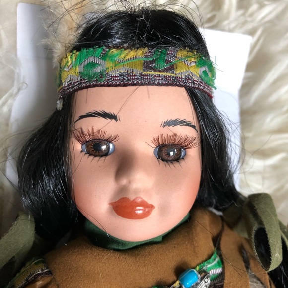 kinnex Other - New Kinnex Heirloom Native  Porcelain Doll Little Cubs